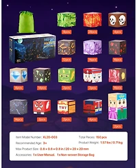 Sugift 150-Piece Magnetic Blocks, Dark Castle Stem Toy for Kids