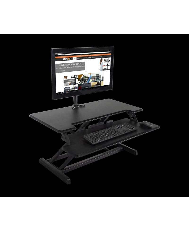 Victor High Rise Compact Height Adjustable Sit-Stand Workstation