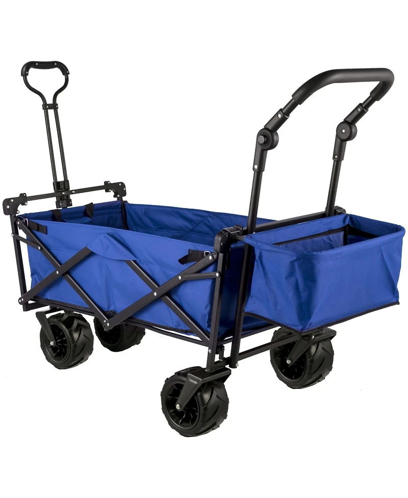 Sugfit Heavy-Duty Folding Wagon with All-Terrain Wheels & 350 lbs Capacity