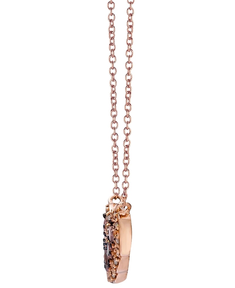 Le Vian Chocolate Diamond (0.60 ct. t.w.) & Nude Diamond (0.19 ct. t.w.) Adjustable Necklace in 14k Strawberry Gold