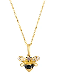 Le Vian Chocolate Diamond (0.05 ct. t.w.), Nude Diamond (0.10 ct. t.w.) & Blackberry Diamond (0.05 ct. t.w.) Pendant Necklace in 14k Honey Gold