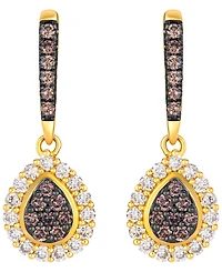 Le Vian Chocolate Diamond & Nude Diamond Drop Earrings in 14k Honey Gold