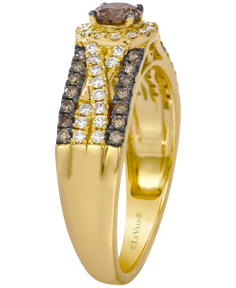 Le Vian Chocolate Diamond (0.66 ct. t.w.) & Nude Diamond (0.24 ct. t.w.) Ring in 14k Honey Gold