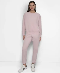 Dkny Sport Women's Tonal Logo Patch Crewneck Sweatshirt