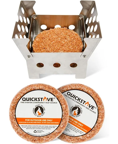 Aofar Portable Stove with 2 Fire Starters, Lightweight Stainless Steel Wood Burning Stove