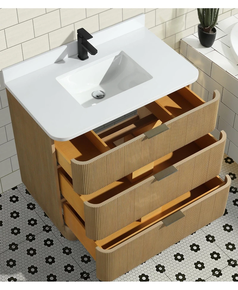 Ari Bath, Calamigo 36", Oak Finish