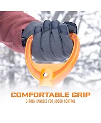 ErgieShovel 18” Snow Shovel, 34.5” Shaft, Push Scoop Combination, Erg-SNSH18