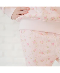 Sweet Wink Baby Girls Pink Rose Love Patch Sweatshirt