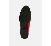 London Rag Womens Havisham Bow Accent Heeled Loafers