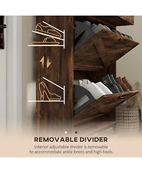 Slickblue Hallway Shoe Bench with Drawer and Shelves