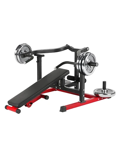Sugfit Chest Press Machine Adjustable Bench Press Trainer for Home Gym 450 Lb
