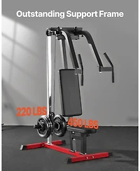 Sugift Chest Fly Machine Adjustable Rear Delt and Fly Trainer for Home Gym 450 Lb