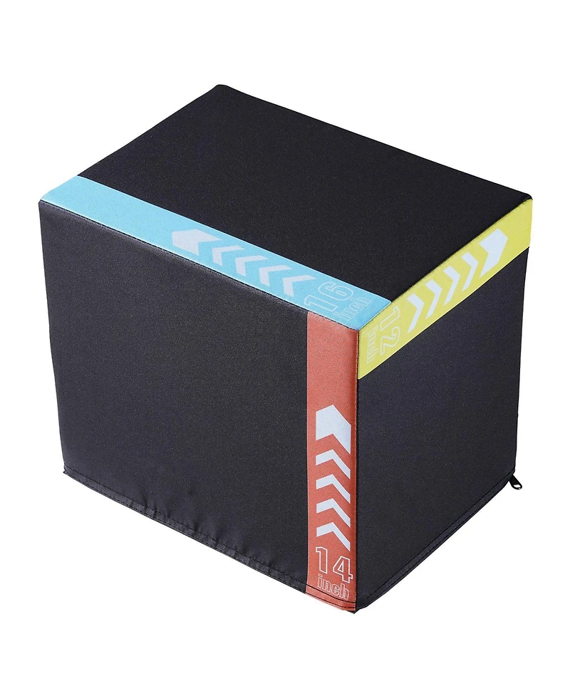 Sugift 3-in-1 Plyo Jump Box 16/14/12" Soft Cotton Agility Training Box