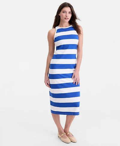 On 34th Women's Ringer-Trim Sleeveless Knit Midi Dress