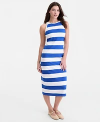 On 34th Women's Ringer-Trim Sleeveless Knit Midi Dress