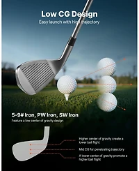 Sugift Men s 12-Piece Golf Club Set Right-Handed with Stand Bag