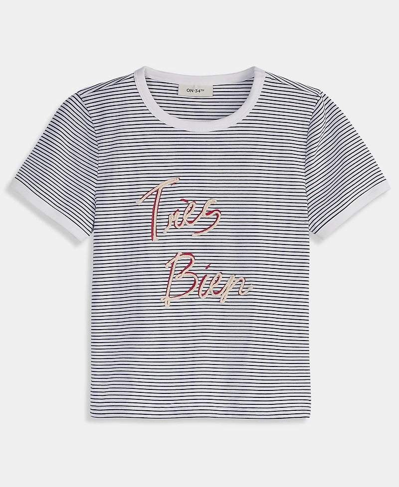 On 34th Women's Meet & Greet Graphic T-Shirt, Macy's Exclusive