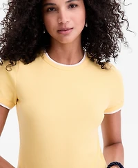 On 34th Women's Tipped Meet & Greet T-Shirt, Macy's Exclusive