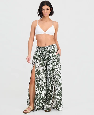 Dotti Women's Smocked-Waist Cover-Up Pants