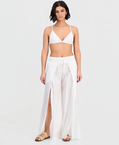 Dotti Women's Smocked-Waist Cover-Up Pants