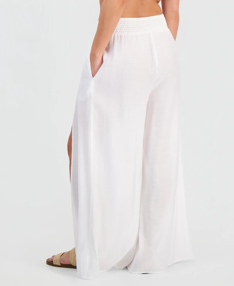 Dotti Women's Smocked-Waist Cover-Up Pants