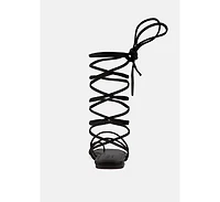 Amatha Womens Essential Toe Ring Summer Leather Flats