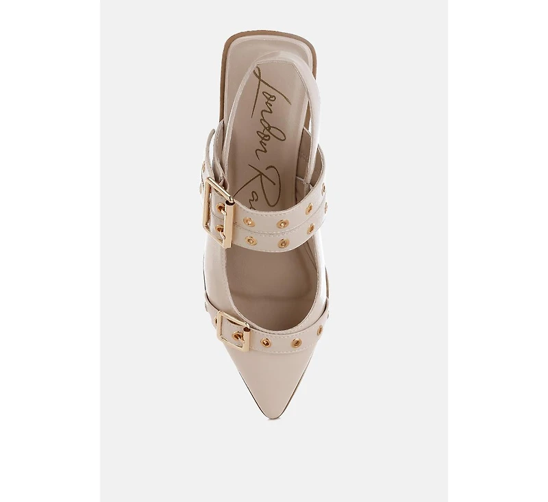 Betula Eyelets & Buckle Detail Flats
