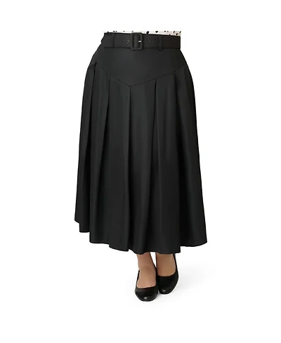 Unique Vintage Plus Pleated Mini Skirt