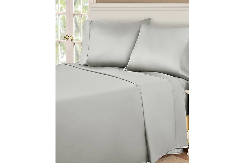 Superior Egyptian Cotton 530 Thread Count Solid Deep Pocket Sheet Set, Queen