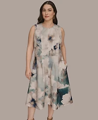 Donna Karan New York Plus Sleeveless Midi Dress