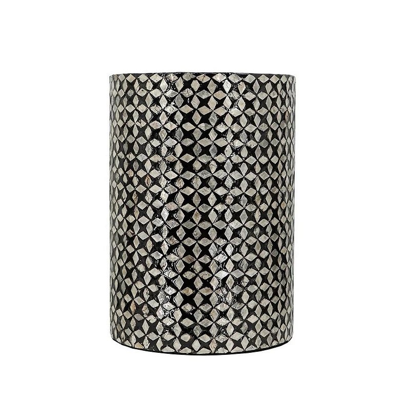 Slickblue Modern Cylindrical Accent Stool Table Stylish Geometric Design