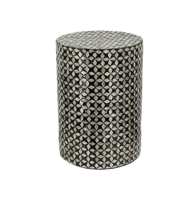 Slickblue Modern Cylindrical Accent Stool Table Stylish Geometric Design