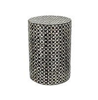 Slickblue Modern Cylindrical Accent Stool Table Stylish Geometric Design