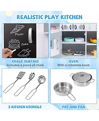 Sugift Pretend Play Kitchen for Kids with Real Sounds and Lights