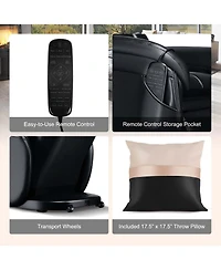 Costway Massage Chair Full Body Sl Track Zero Gravity with Pillow Reversible Footrest Heat