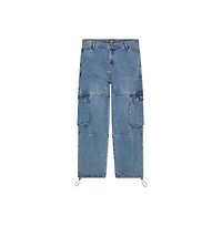 WeSC Men's Baggy Denim Cargo Pants