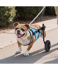 Cozito Shock-Absorbing 2-Wheel Pet Wheelchair for Back Legs, Medium