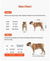 Cozito Shock-Absorbing 2-Wheel Pet Wheelchair for Back Legs, Medium