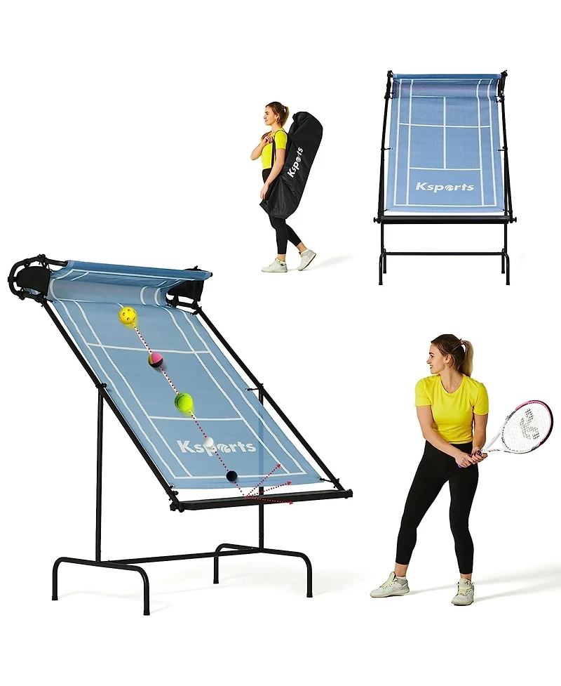 Ksports Racket Sports Indoor Outdoor Tennis Rebounder Net with Carry Bag