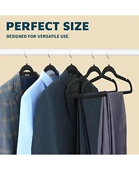 Lifemaster Velvet Clothes Hangers, Velvet, Clothes Hanger, 17.5" x 9" (Pack of 50