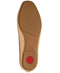 FitFlop Women's Delicato Bow Textured Patent-Leather Ballet Flats