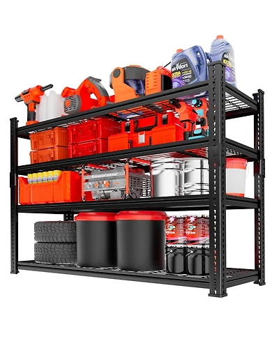 Lovmor 4-Tier 48 in W x 60 in H x 18 in D Adjustable Heavy Duty Metal Shelving Unit