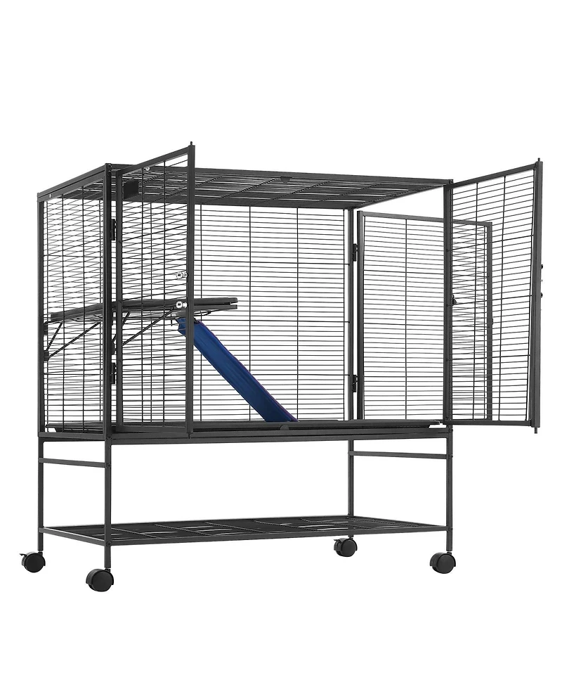 Cozito 2-Tier Rolling Small Animal Cage with Tray, 39