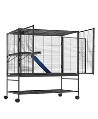 Cozito 2-Tier Rolling Small Animal Cage with Tray, 39