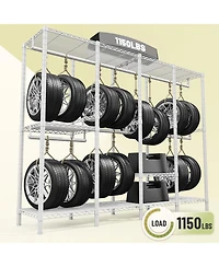 Raybee Clothing Racks for Hanging Clothes,Heavy Duty Clothes Rack with Shelves,Portable Closet Adjustable