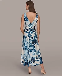 Donna Karan New York Women's V-Neck Midi Dress