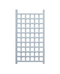 Dura-Trel Country Garden 35 x 66 Inch Vinyl Outdoor Garden Patio Trellis, White