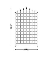 Dura-Trel Winchester 57 x 95 Inch Pvc Vinyl Outdoor Garden Patio Trellis, Mocha