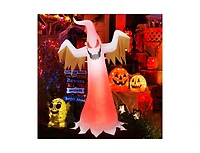 Mondawe 6 ft Halloween Inflatable Ghost Quick Blow up Halloween Decor with Led Lights