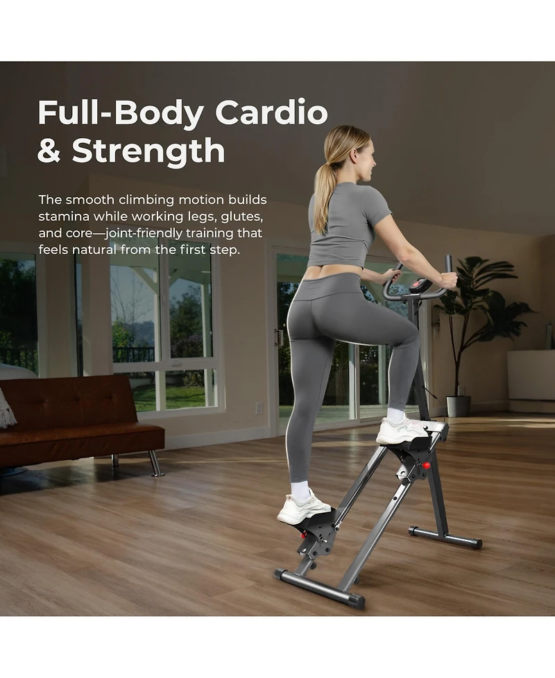 Sunny Health & Fitness Foldable Smart Cardio Step Climber